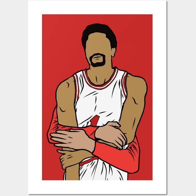 Derrick Rose Straight Face Celebration Wall Art by rattraptees